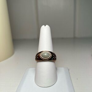 Vintage Ornate Faux Gemstone Ring Size 8.75